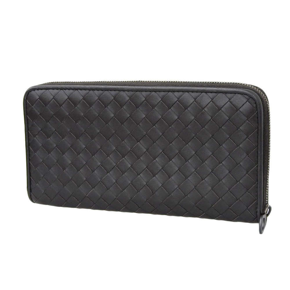 Bottega Veneta Intrecciato Round Zipper Long Wallet Leather Brown 510643 - Picture 2 of 7